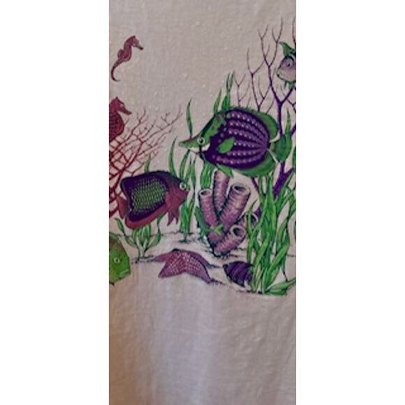 Vintage Hanes Florida Underwater Scene White Reef Graphic Multi Unisex XL - Picture 4 of 10